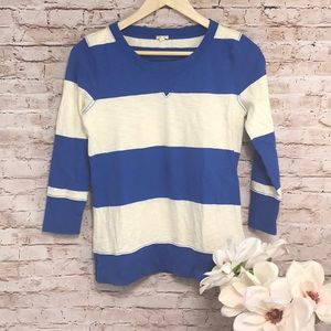 J CREW SPINDRIFT SWEATSHIRT IN STRIPE
